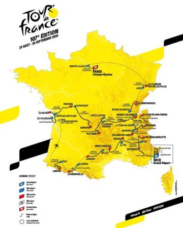 Le tracé du Tour de France 2020