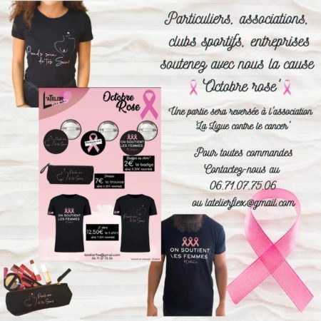L'atelier Flex à Boulogne s'engage pour soutenir la campagne de prévention du cancer du sein Octobre Rose.