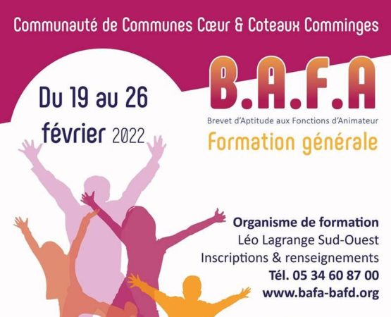 Une formation BAFA est proposée par la Communauté de Communes Coeur et coteaux de Comminges.
