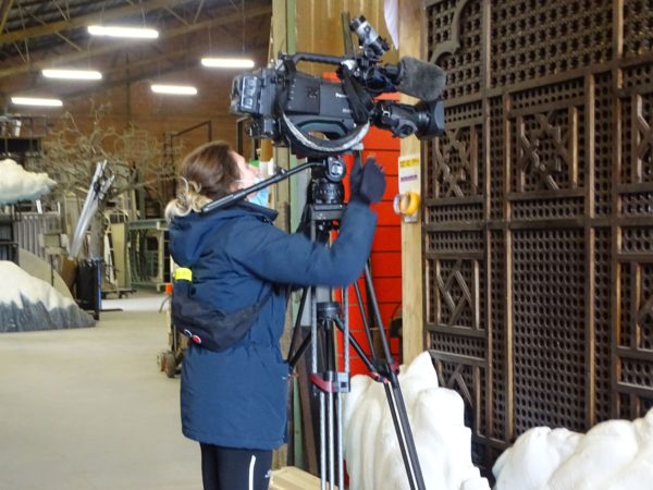 Une équipe de télévision de TF1 est venue réaliser un reportage pour le Journal télévisé à Artstock de Blajan.