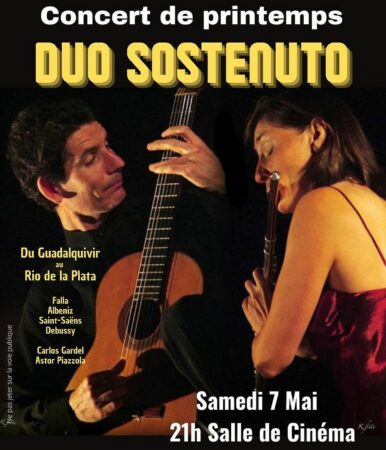 Le Duo Sostenuto, un concert classique aux accents andalous à ne pas manquer samedi 7 mai, organisé par Guitare et Musique pour tous de Blajan.