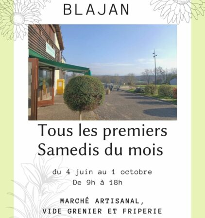 Prochainement un marché artisanal-vide greniers mensuel à Blajan, première édition le 4 juin.