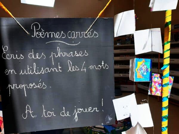 Un projet pédagogique autour de la poésie à l'école primaire a donné lieu à une expo ludique et interactive à la Médiathèque de l'Isle en Dodon.