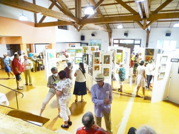 Beau succès lors du vernissage de l'exposition de peintures de Ciadoux, dimanche 10 juillet (visible jusqu'au 17 juillet).