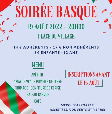 Une soirée basque à ne pas manquer le 19 août, organisée par la Maison Gauloise à Montmaurin.