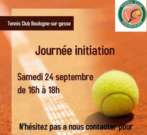 Le club de tennis organise une journée d'initiation à Boulogne sur Gesse le 24 septembre.