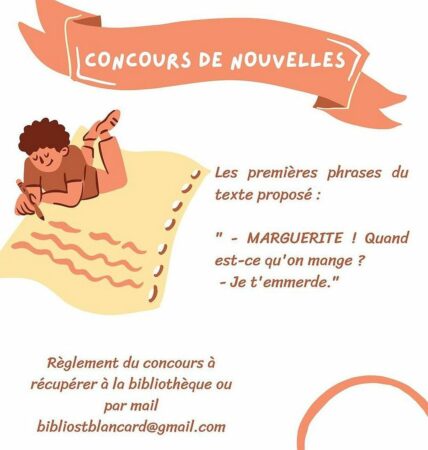 Concours de nouvelles de la bibliothèque de Saint Blancard, première !