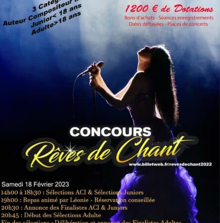 Le concours Rêves de chant se déroulera les 18 et 19 février à Toulouse, avec ACL 31.