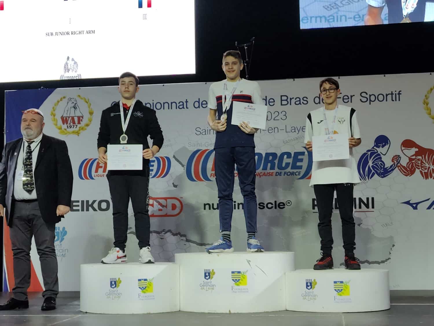 Podiums pour Jacques et Jessie aux championnats de France de bras de