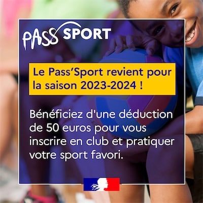 Une aide pour s'inscrire à une association sportive, c'est le Pass Sport.