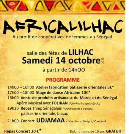 Première édition d'AfricaLilhac, organisée par Touch Atouts et Tizi N d'Oc, associations lilhacaises.