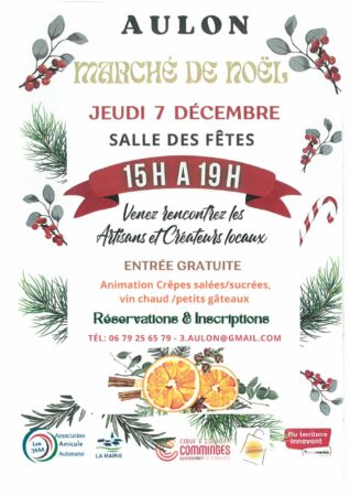 Le marché de noël d'Aulon se tiendra le 7 décembre.
