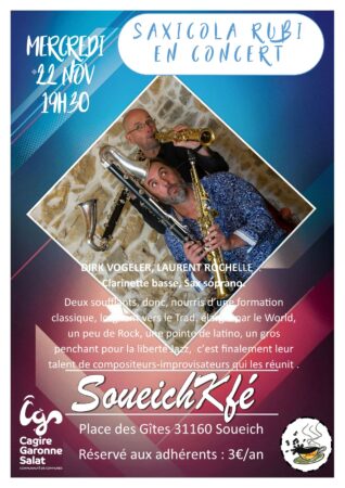 Concert Saxicola Rubi duo de Saxophones